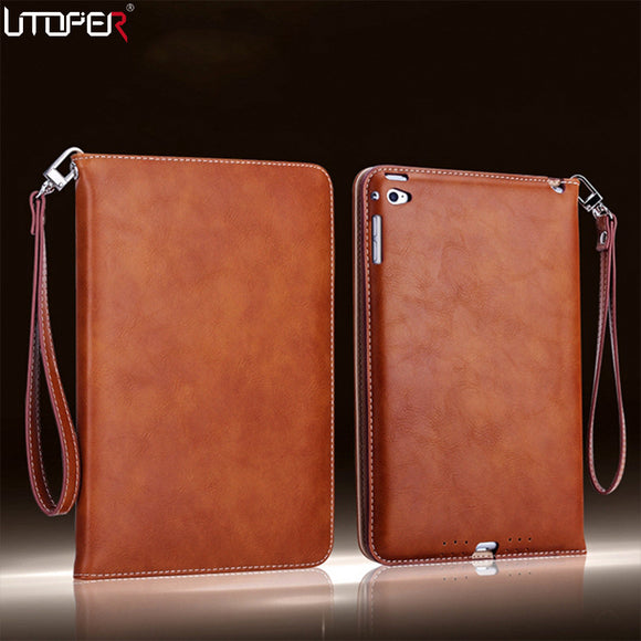 Retro Briefcase Hand Belt Leather Case For Apple ipad Mini4