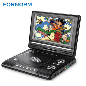 Fornorm 7.8"LCD Display DVD Player 270 Degree Swivel Screen Portable TV