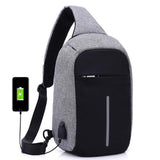 External USB Charge Chest Backpack
