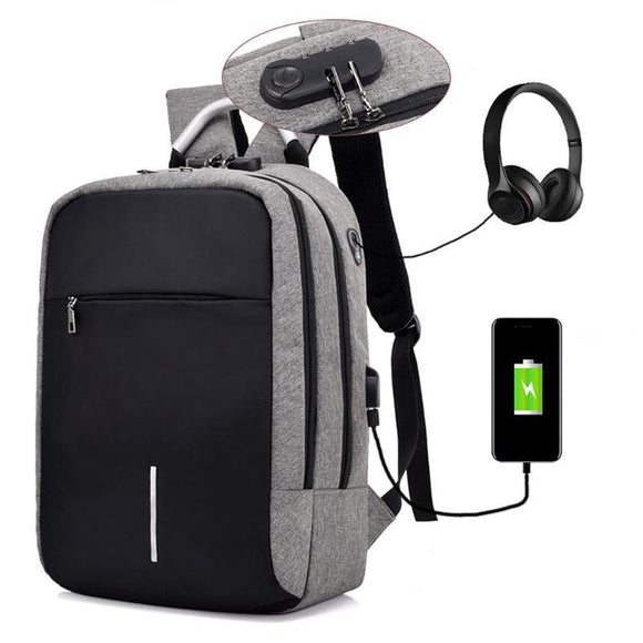 2018 Fashion Anti-Theft USB Charging Backpack