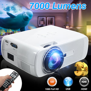 3D Large Screen Home Theater Cinema LCD Wireless Projector