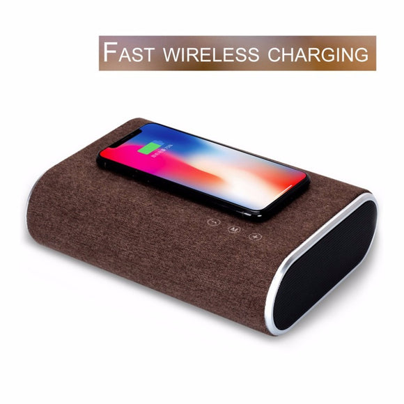 2 in 1 Portable Bluetooth Speaker & Wireless Smartphone Charger