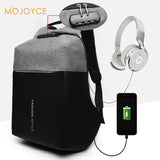 Multifunction Fashion Canvas USB Charging Backpack +Headphone Jack