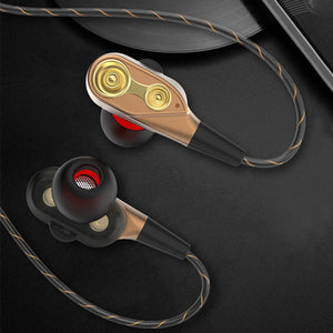 Double Dynamics Sound Quality Music High-End Earphone
