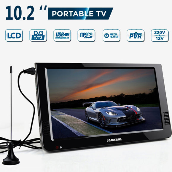 Outdoor 10.2 Inch 12V Portable Digital Analog Television