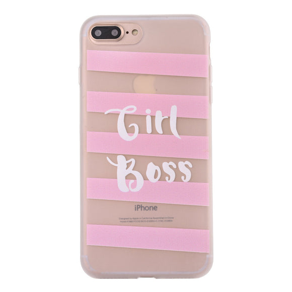 Fashion Girl Boss Matte Soft Ultrathin TPU Phone For iPhone 7 Plus