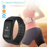 Wireless Bluetooth F1 Smart Bracelet w/Heart Rate Tracker Pedometer