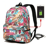 Fashion Designing Women USB Charging Backpack For Students